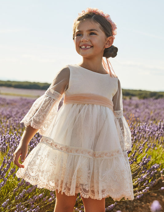 Abel & Lula Embroidered Tulle Dress