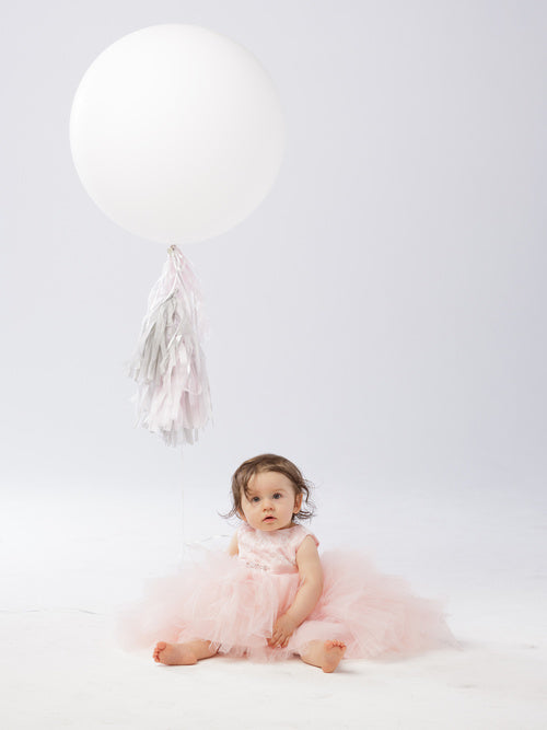 Girls Lace Bodice with Layered Tulle High Low Dress