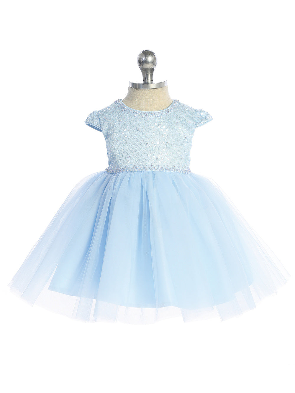 Infant Criss Cross Sequin Bodice/Tulle Skirt Dress