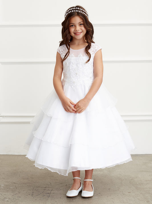 Ruffle Dress with Lace Bodice