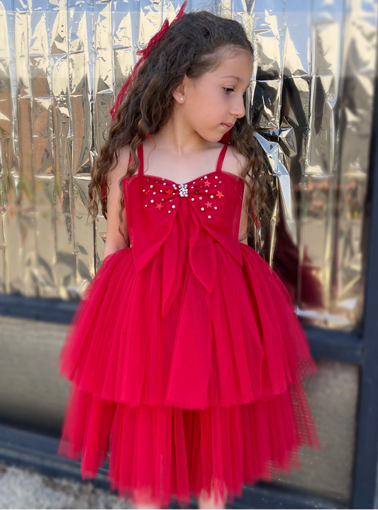 Bardot Butterfly Tulle Dress