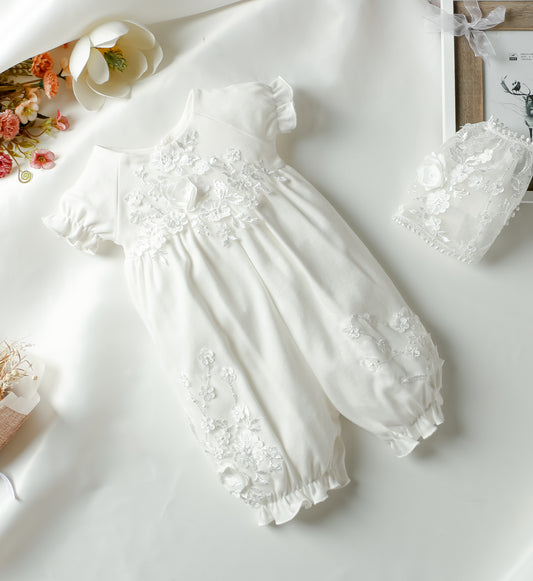 Princess Daliana SS Embroidered Onesie