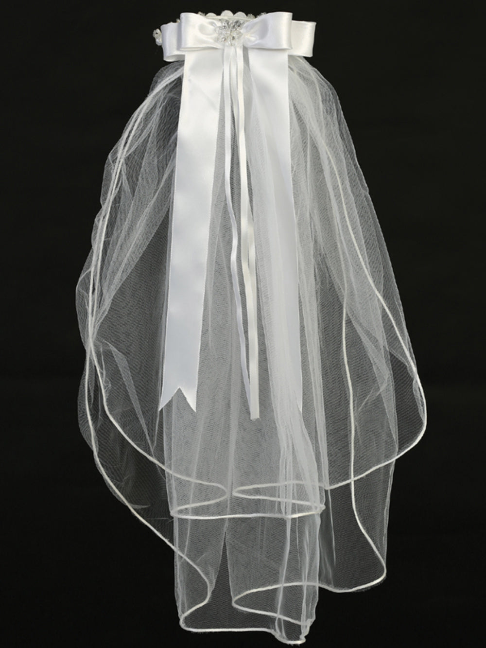 24" Communion Veil with Pearl Crown