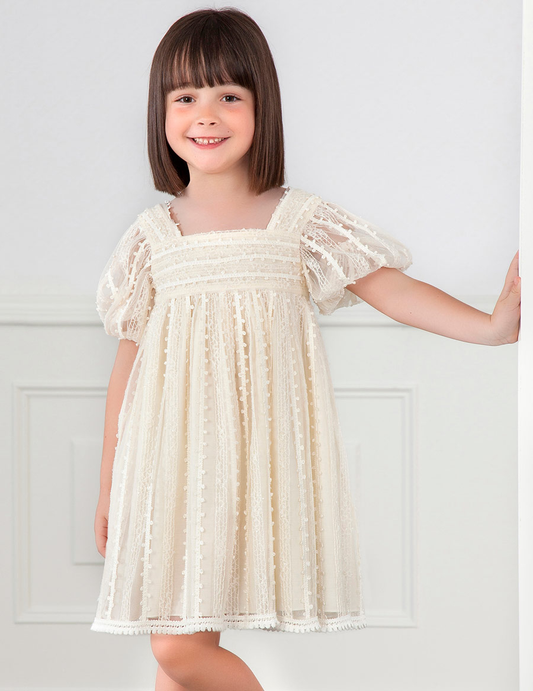 Abel & Lula Tulle Embroidered Dress