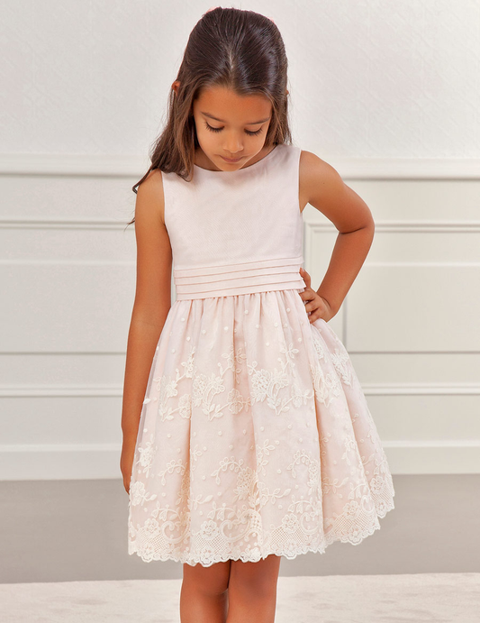 Abel & Lula Floral Embroidered Organza Dress
