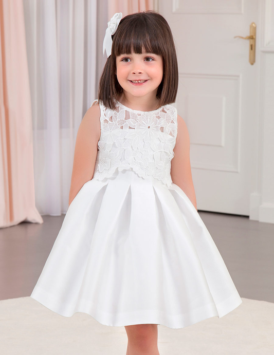 Abel & Lula Guipure Mikado Dress