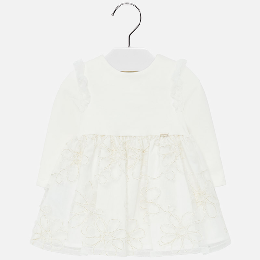 Mayoral Baby girl Embroidered Tulle Dress