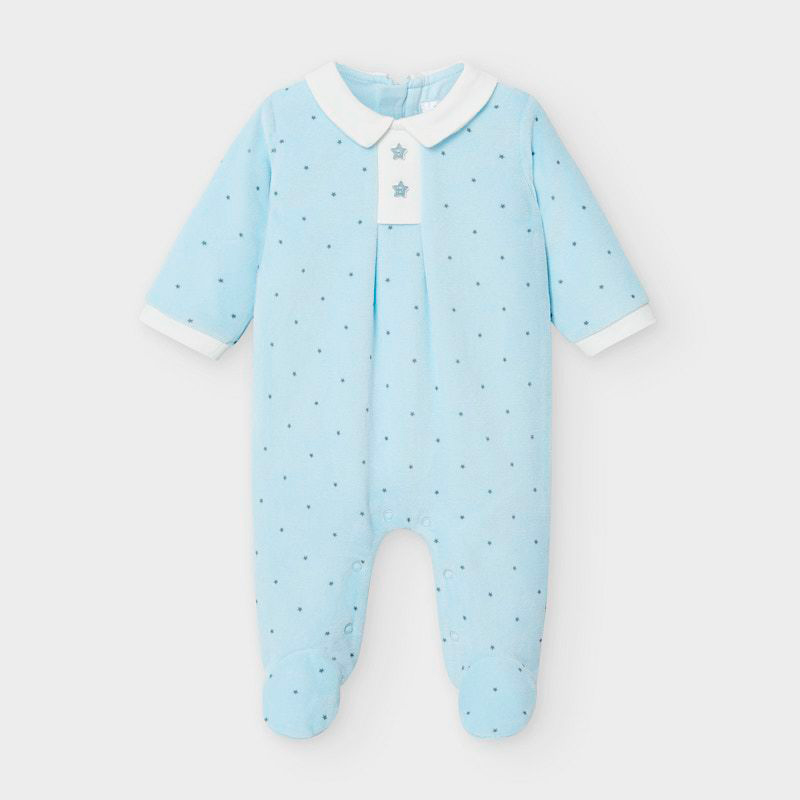 Mayoral Baby Blue Footie with Stars