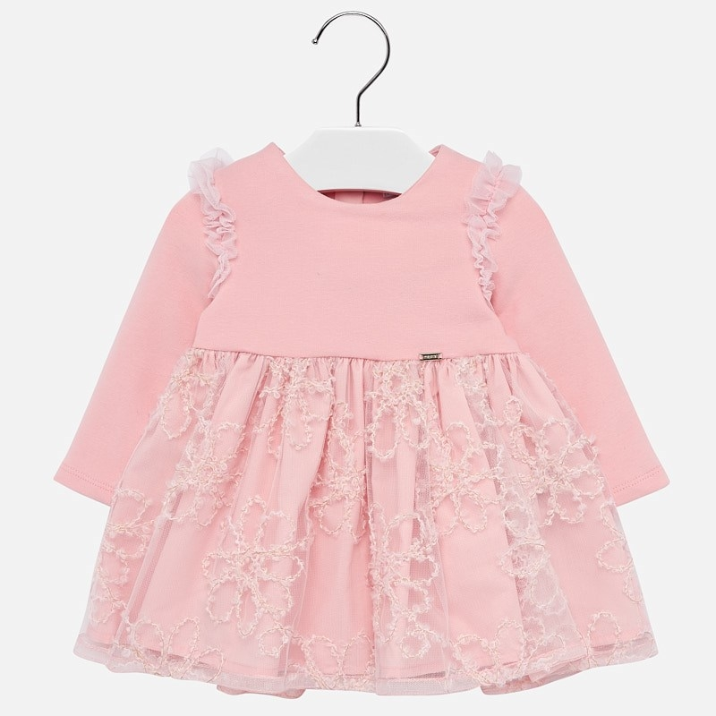 Mayoral Baby girl Embroidered Tulle Dress