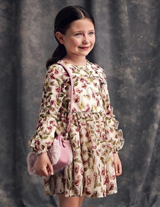 Abel & Lula Printed Chiffon Dress