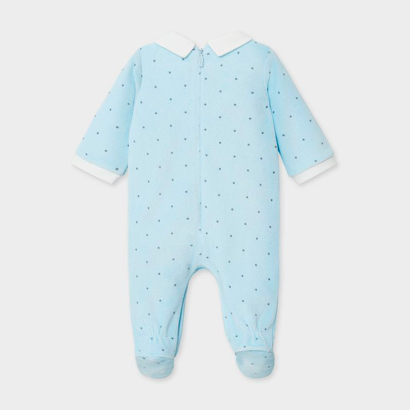 Mayoral Baby Blue Footie with Stars