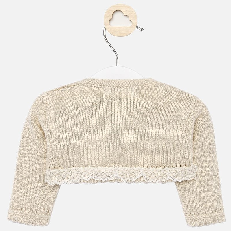 Mayoral Baby Bolero with Lace Trim