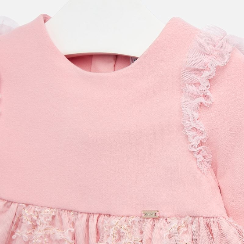 Mayoral Baby girl Embroidered Tulle Dress