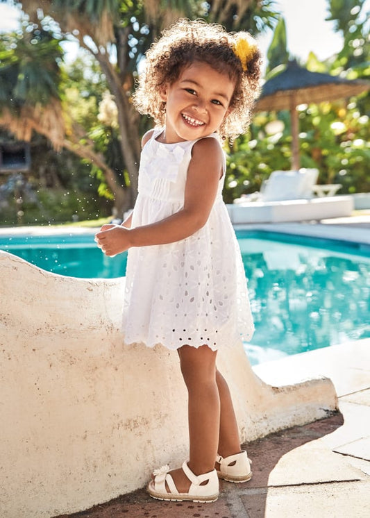 Mayoral Cotton Dress with Bow