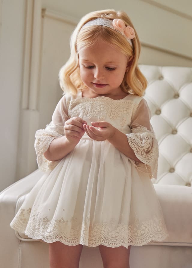 Abel Lula Embroidered Tulle Baby Dress Angel Boutique