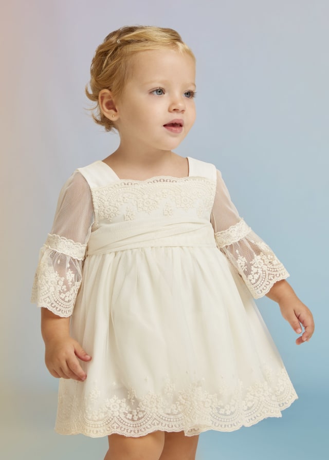 Baby dress with tulle best sale