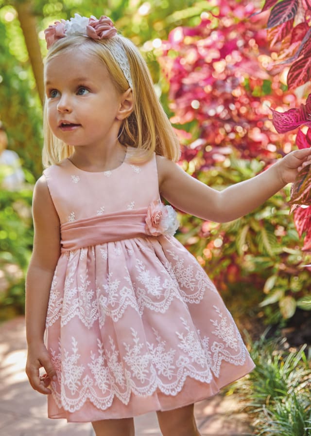 Abel & Lula Pink Organza Baby Dress