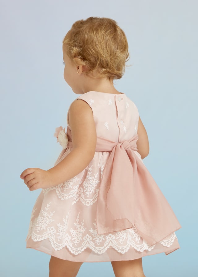 Abel & Lula Pink Organza Baby Dress