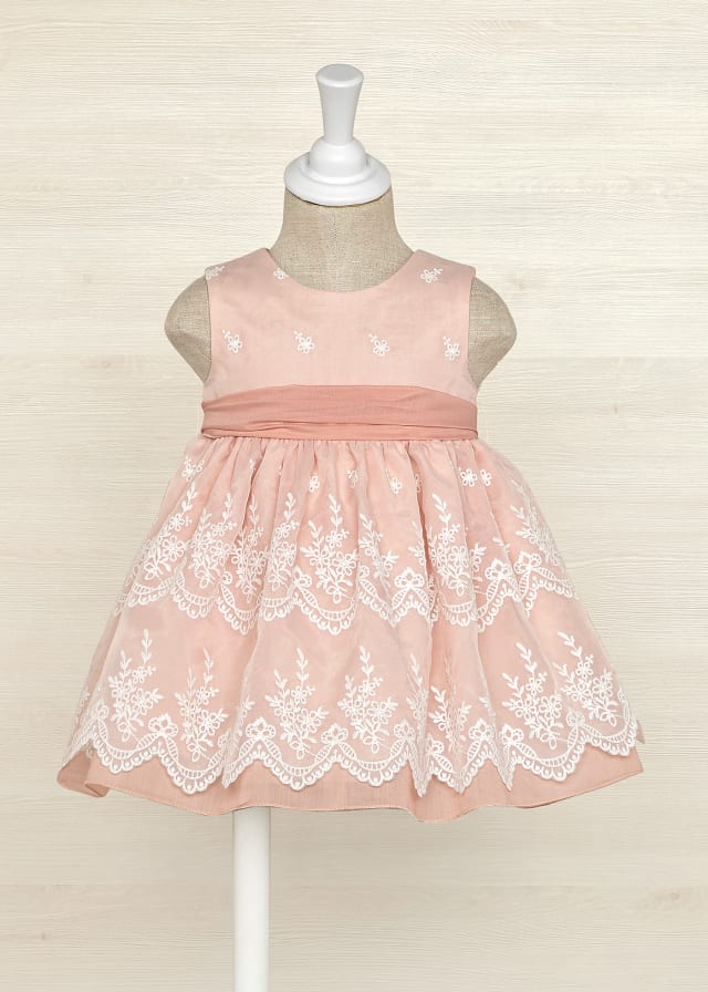 Abel & Lula Pink Organza Baby Dress