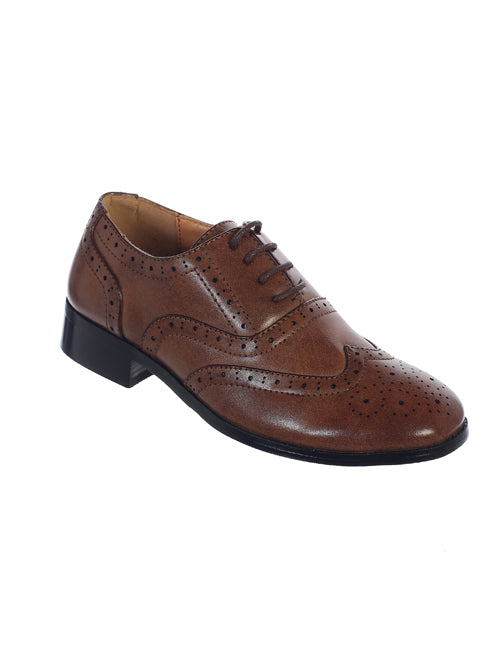 Boy's Leather Wingtip Shoes