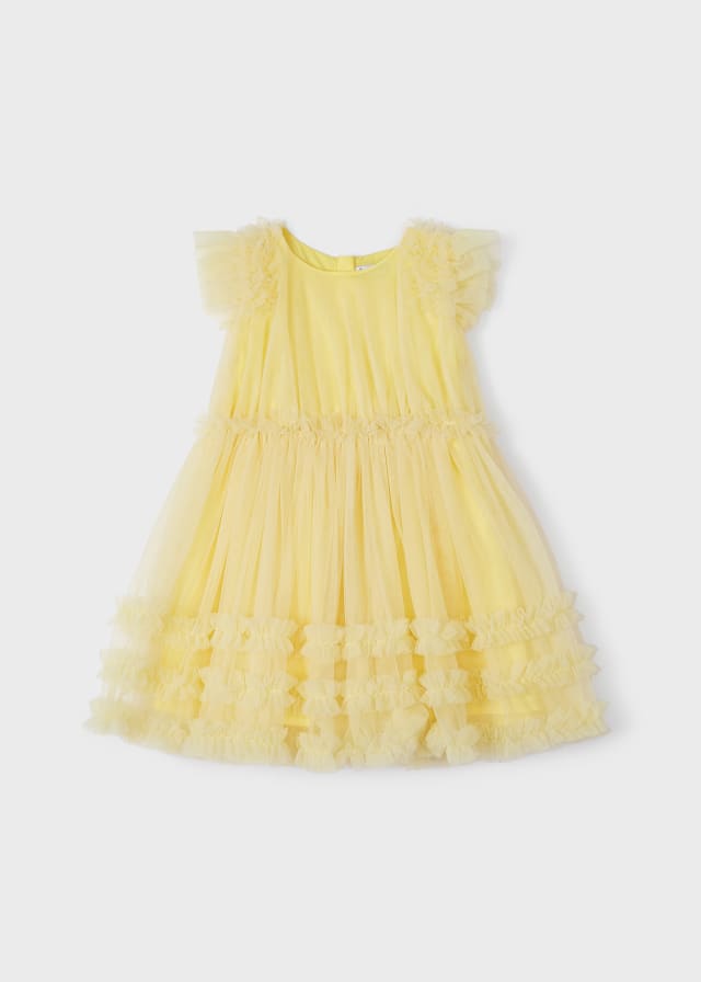 Mayoral Tulle Dress with Ruffles